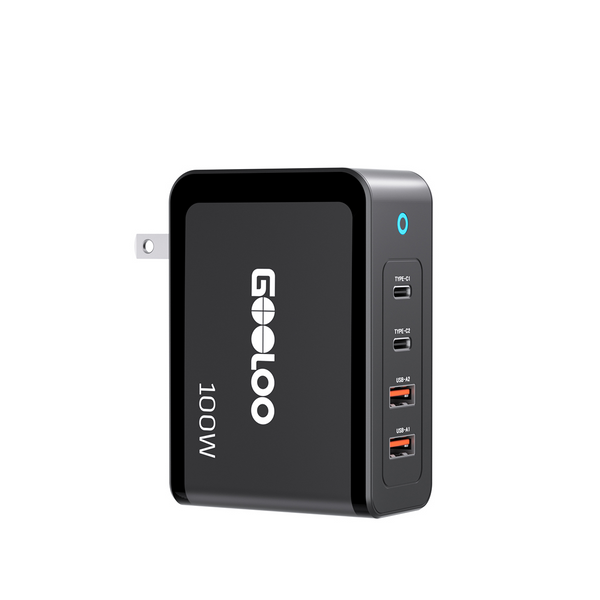 GOOLOO 4-Port 100W Fast Charging Wall Charger