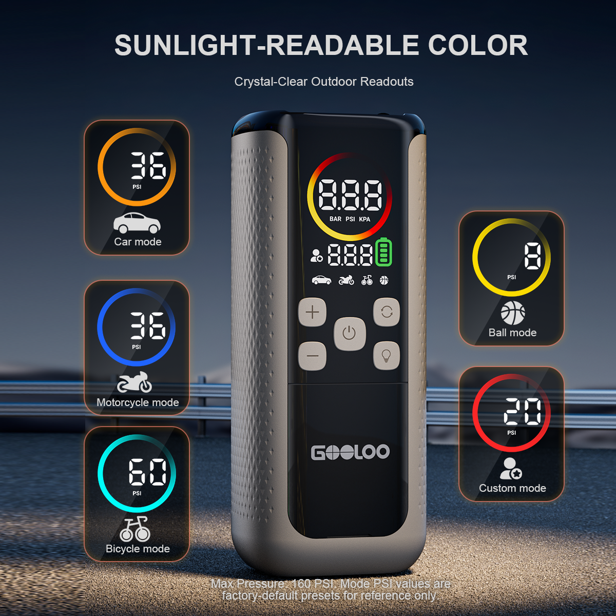 GOOLOO GT160 DUAL ReadyRide Tire Inflator | 2025 Muse Design Awards Winner