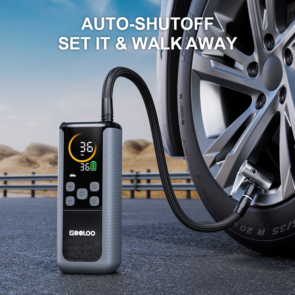 GOOLOO GT160 DUAL ReadyRide Tire Inflator | 2025 Muse Design Awards Winner