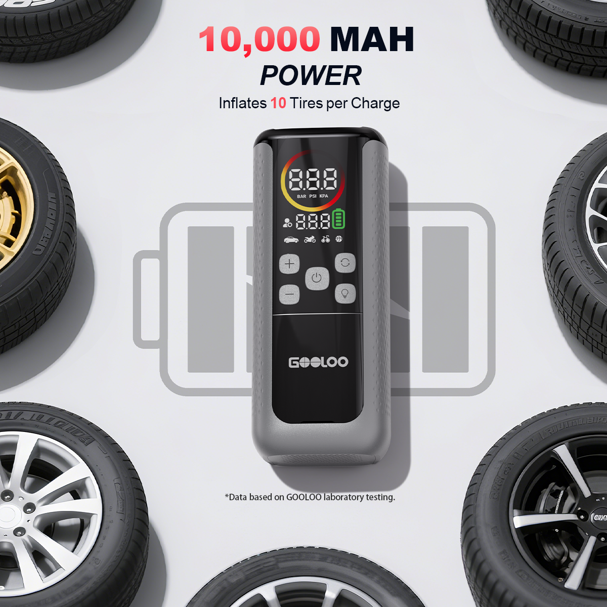 GOOLOO GT160 DUAL ReadyRide Tire Inflator | 2025 Muse Design Awards Winner