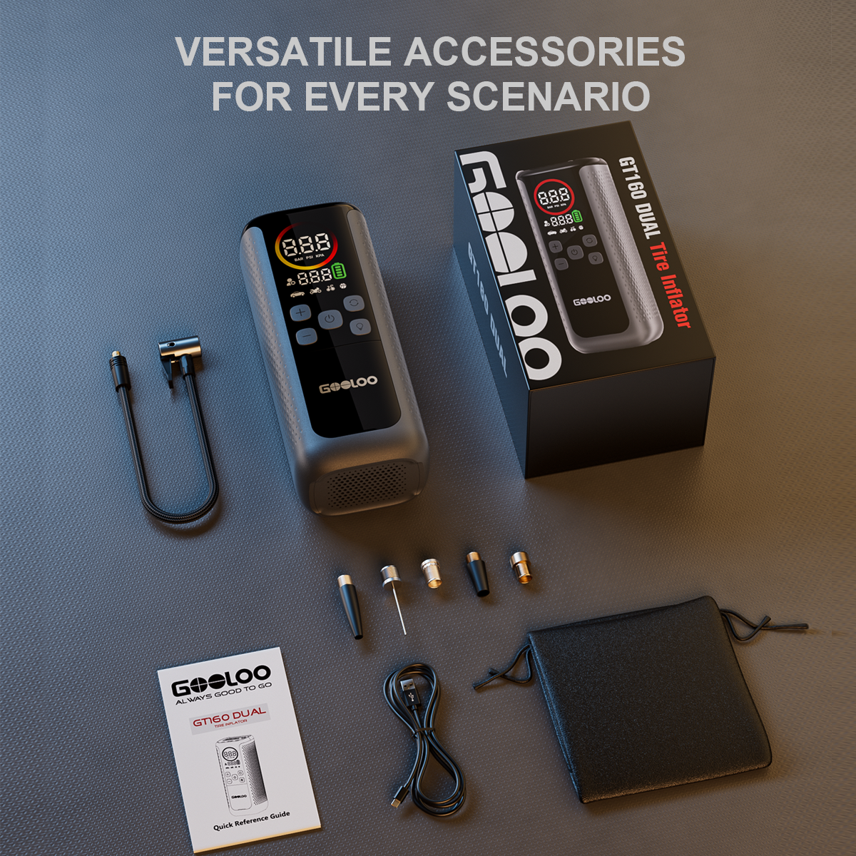 GOOLOO GT160 DUAL ReadyRide Tire Inflator | 2025 Muse Design Awards Winner