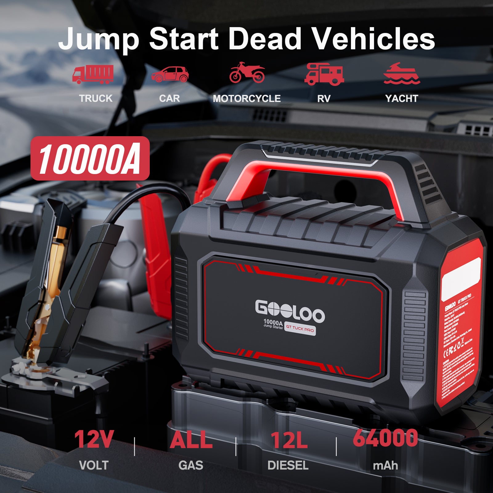 GOOLOO GT Truck Pro Supersafe Jump Starter 10000A