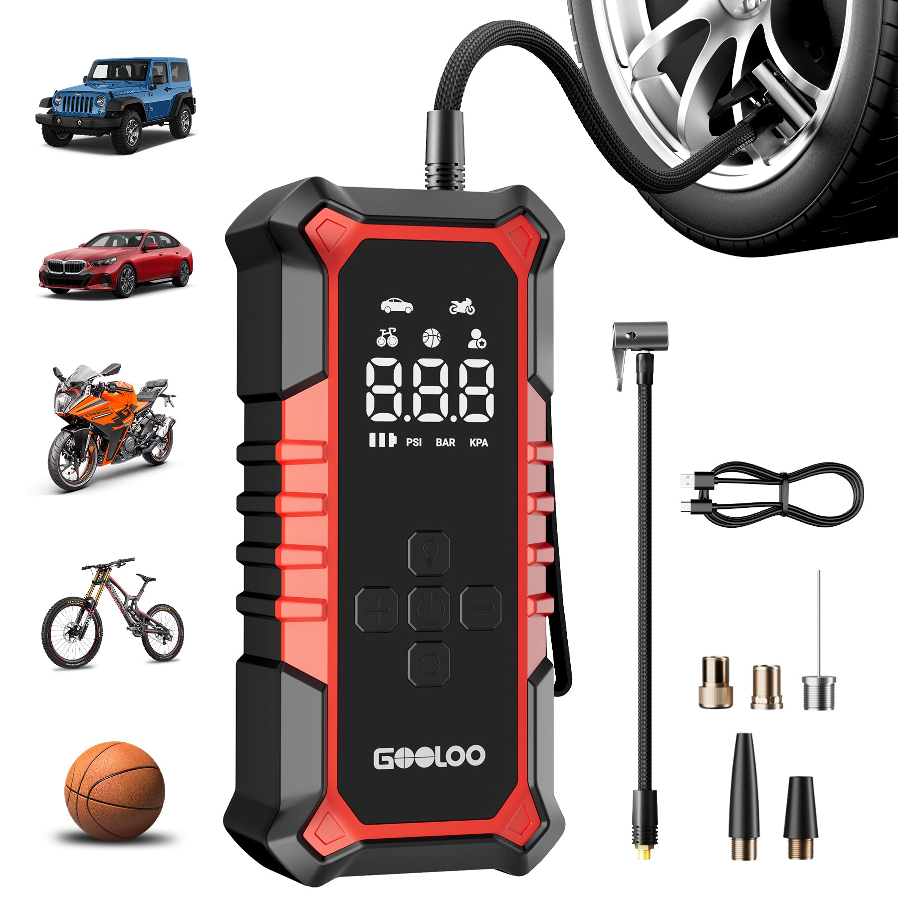 GOOLOO A6 Gear ReadyRide Tire Inflator