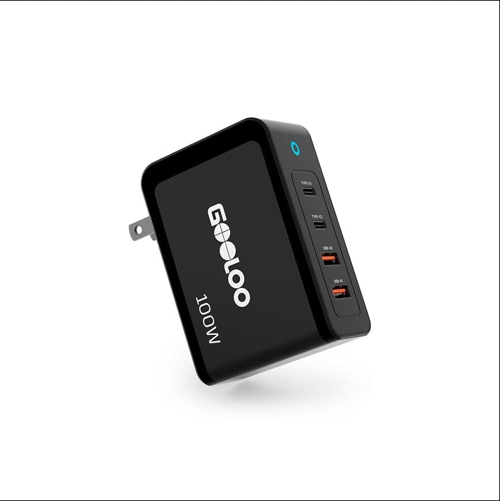 GOOLOO 4-Port 100W Fast Charging Wall Charger