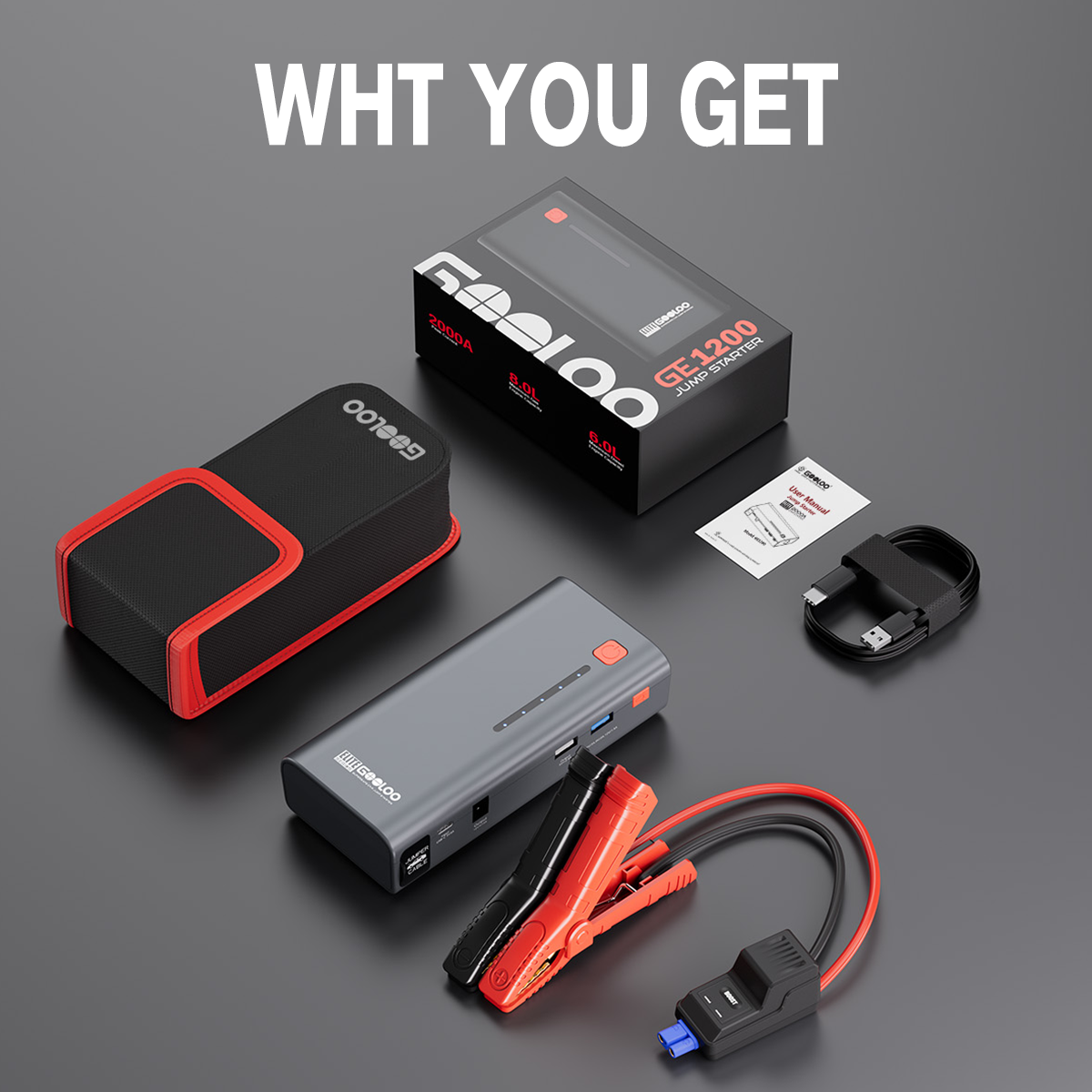 【Clearance Sale】GOOLOO GE1200 Portable Jump Starter