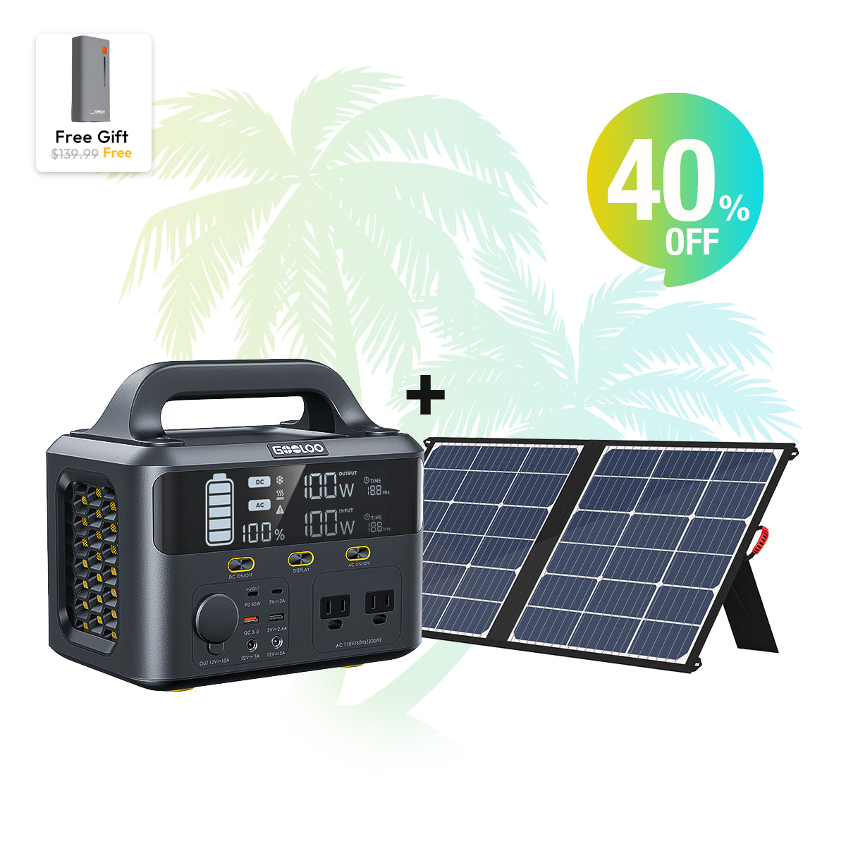 Solar Generator GTX300 | 300W 299.52 Wh