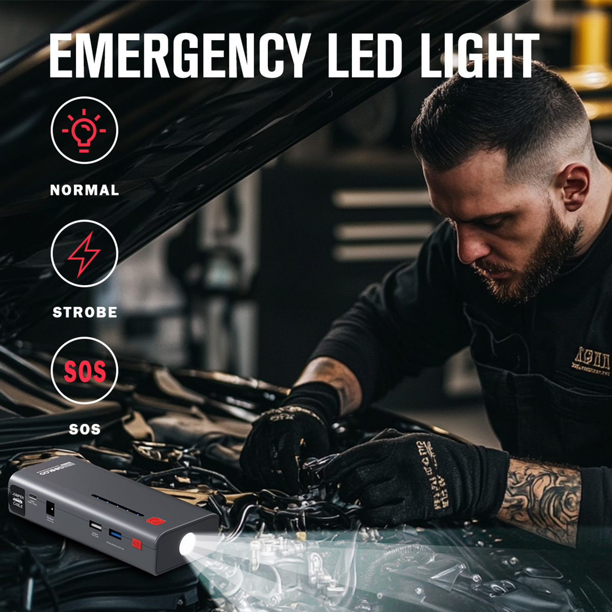 【Clearance Sale】GOOLOO GE1200 Portable Jump Starter