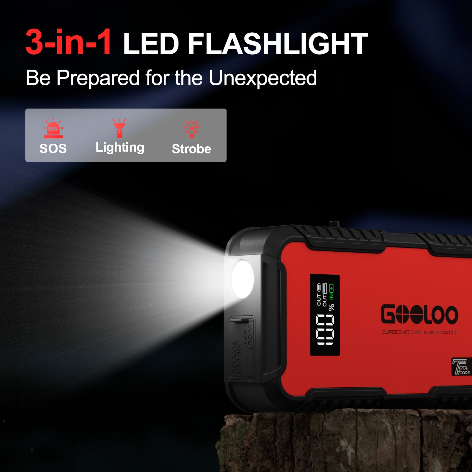 GOOLOO GT3000 Supersafe Jump Starter 3000A