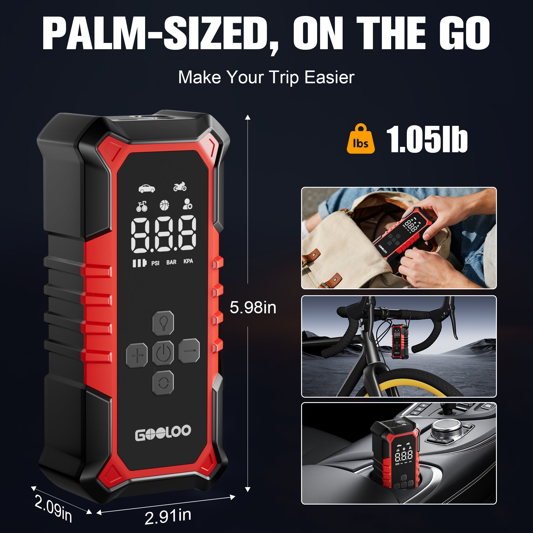 GOOLOO A6 Gear ReadyRide Tire Inflator