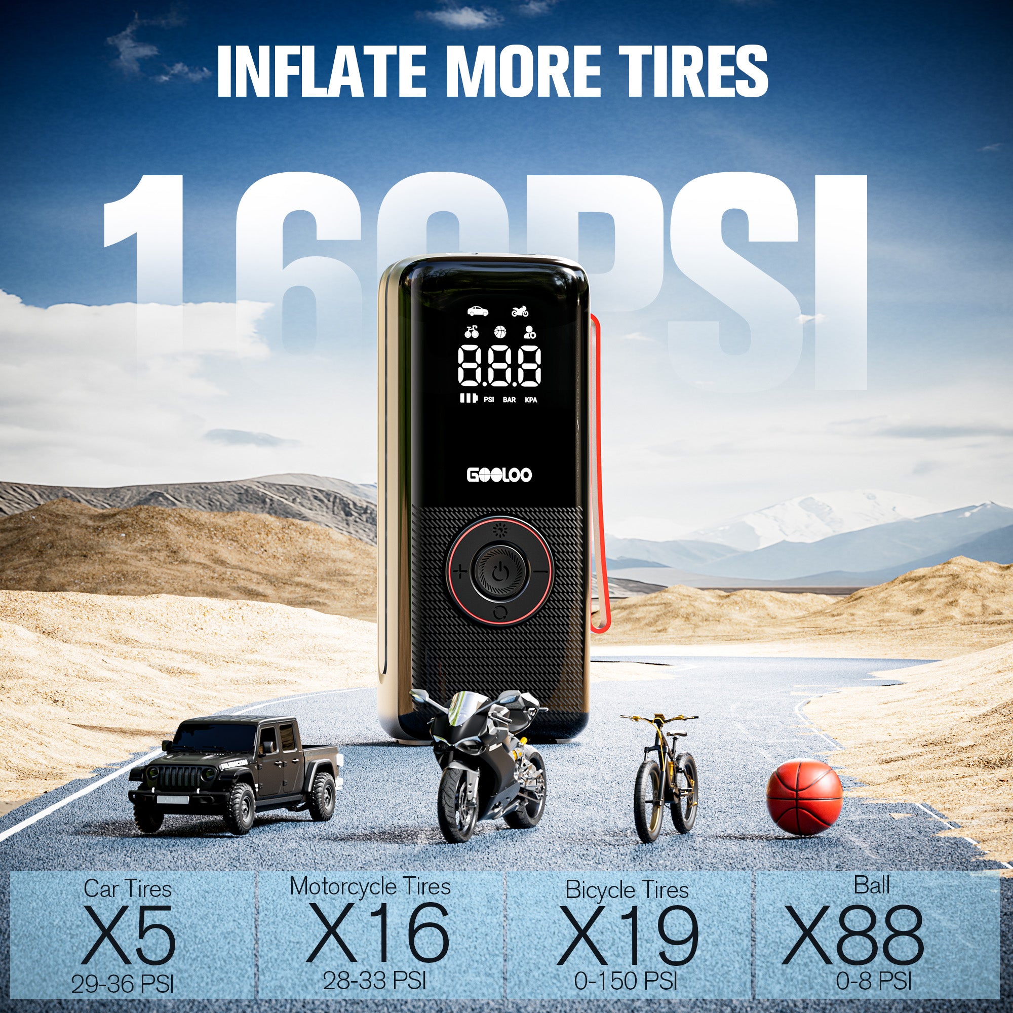 GOOLOO A6 Lite ReadyRide Tire Inflator