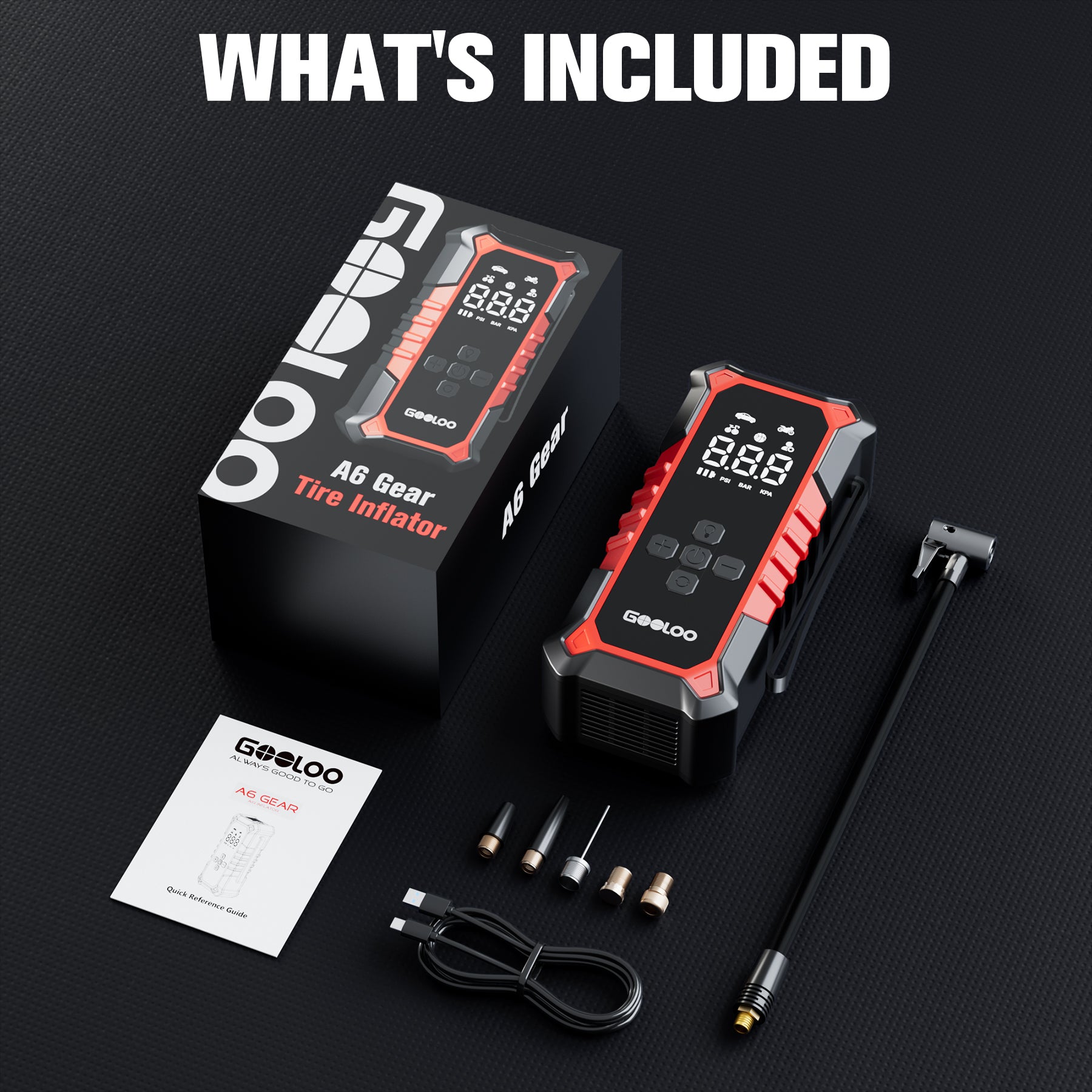 GOOLOO A6 Gear ReadyRide Tire Inflator