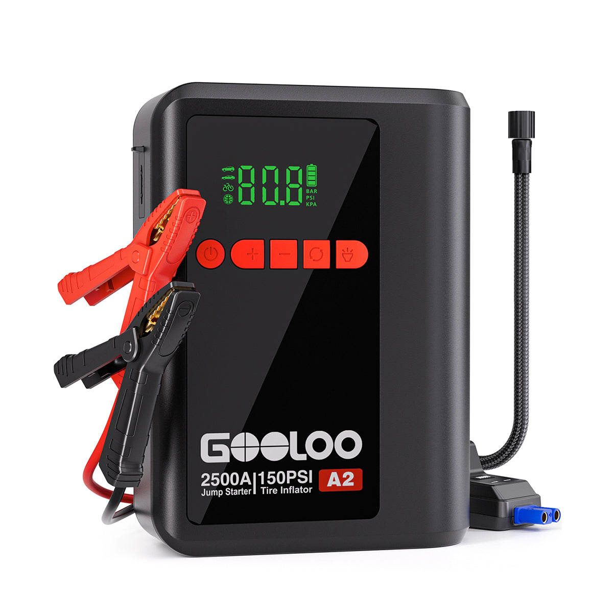 GOOLOO A2 Jump Starter with Air Compressor