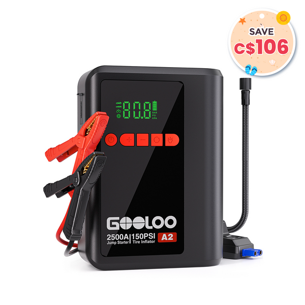 GOOLOO A2 Jump Starter with Air Compressor