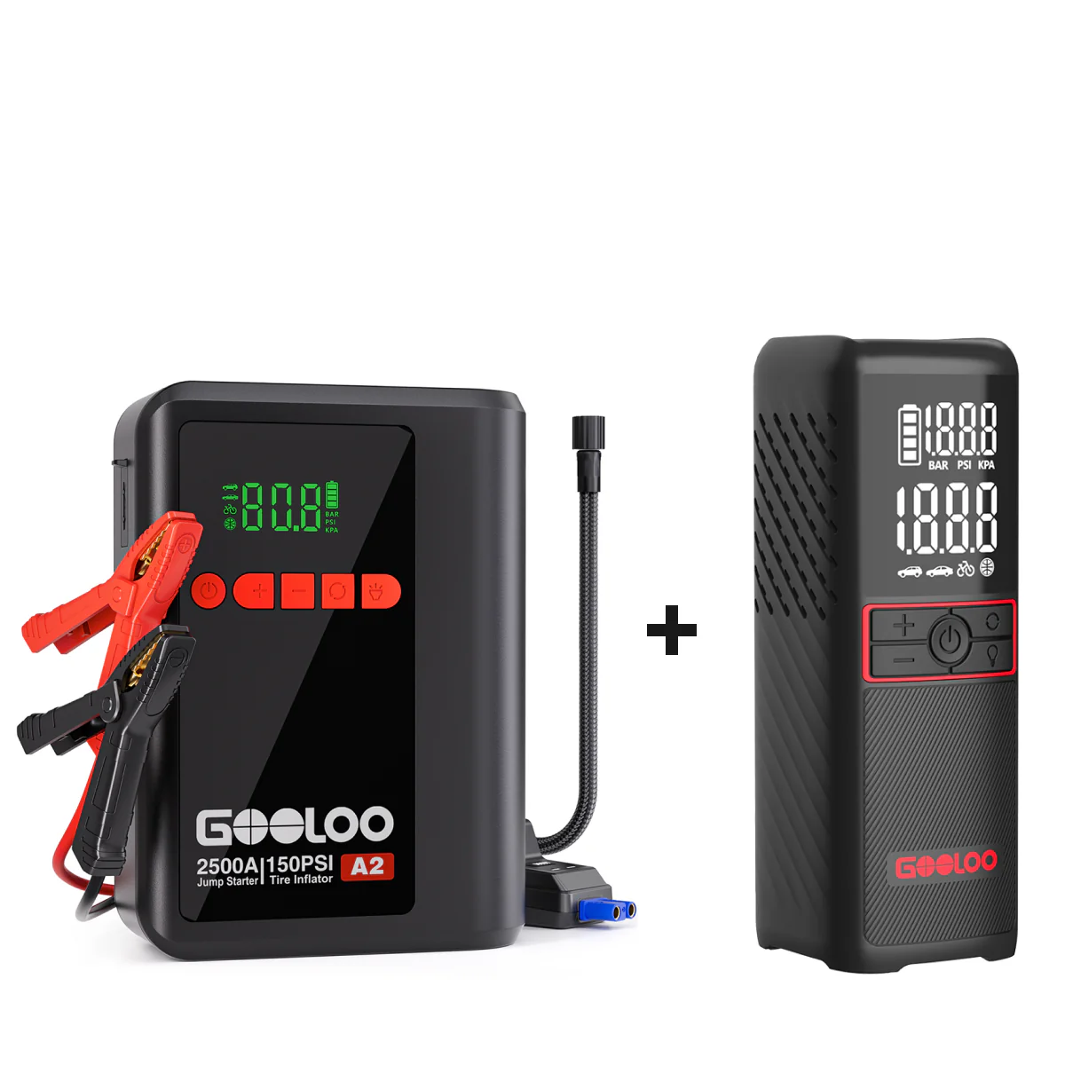 【Clearance Sale】GOOLOO A2 Jump Starter with Air Compressor 2500A