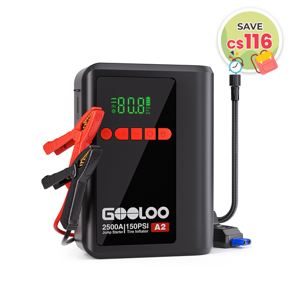 GOOLOO A2 Jump Starter with Air Compressor