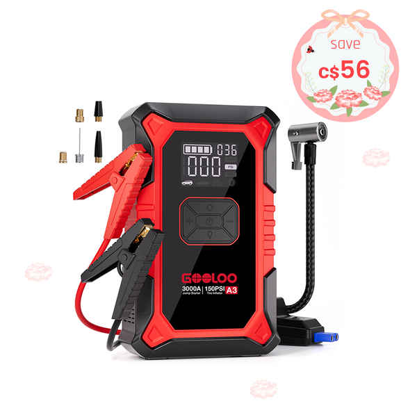 GOOLOO A3 Jump Starter with Air Compressor