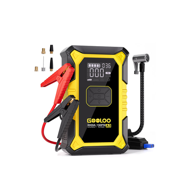 GOOLOO A3 Jump Starter with Air Compressor