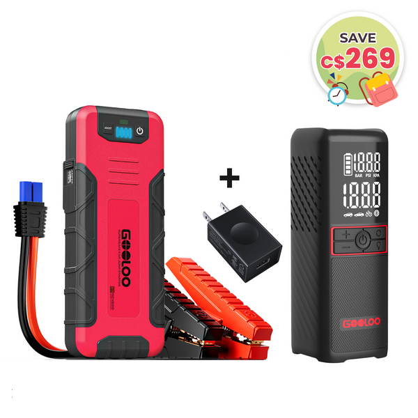 GOOLOO GE4500+GT160 Tire Inflator+15W Wall Charger