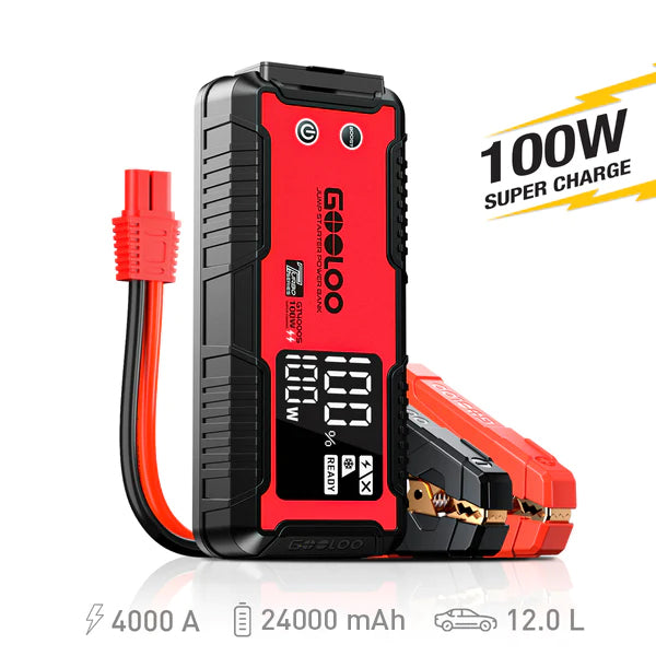 GOOLOO GT4000S Jump Starter with 100W Wall Charger