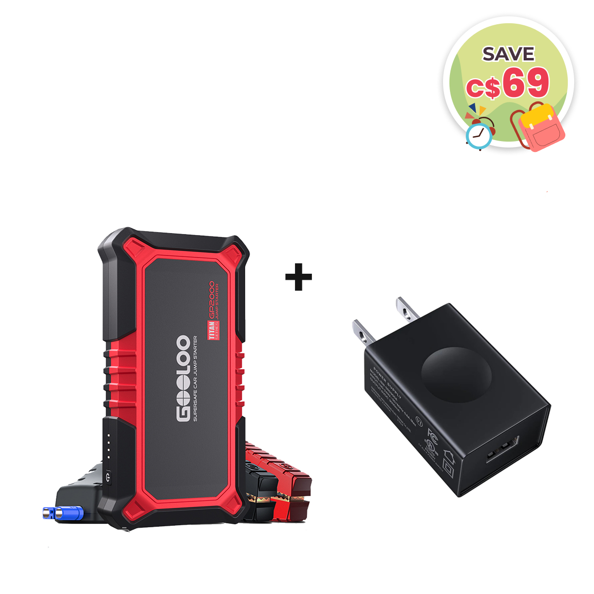 【Clearance Sale】GOOLOO GP2000 Portable Jump Starter