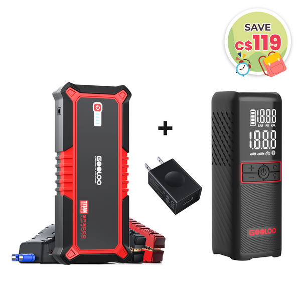 GOOLOO GP3000+GT160 Tire Inflator+15W Wall Charger