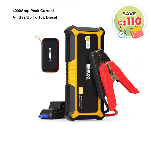 【Clearance Sale】GOOLOO GP4000 Portable Jump Starter