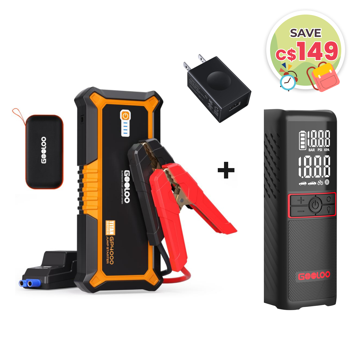 【Clearance Sale】GOOLOO GP4000 Portable Jump Starter
