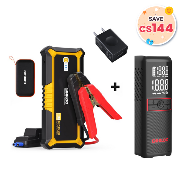 GOOLOO GP4000+GT160 Tire Inflator+15W Wall Charger
