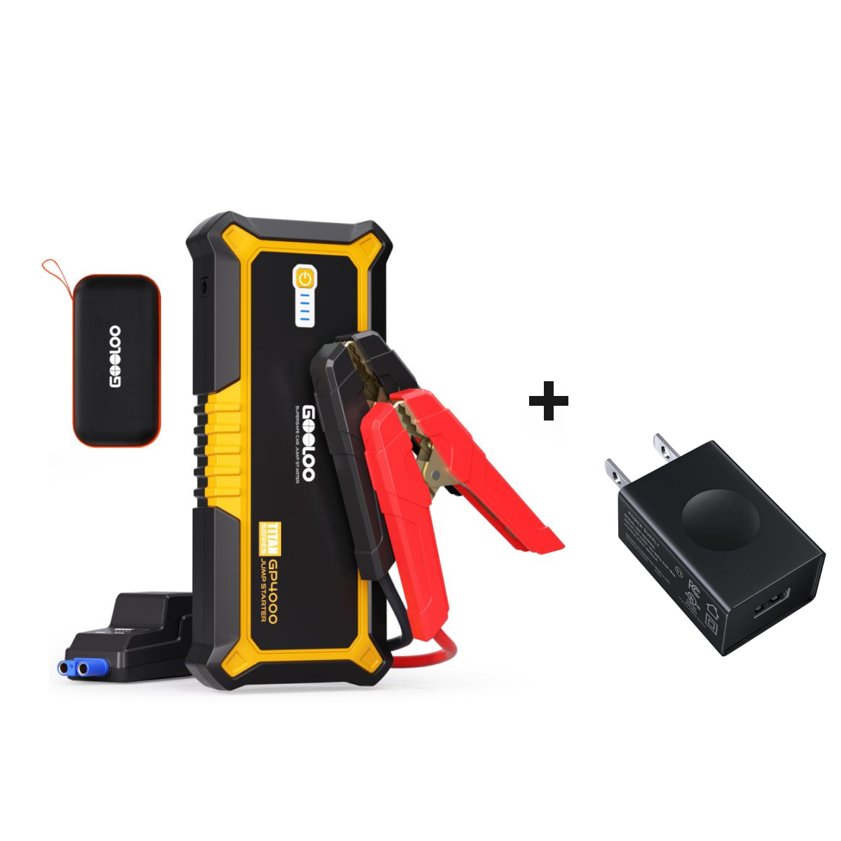 GOOLOO GP4000 Portable Jump Starter with 15W Wall Charger