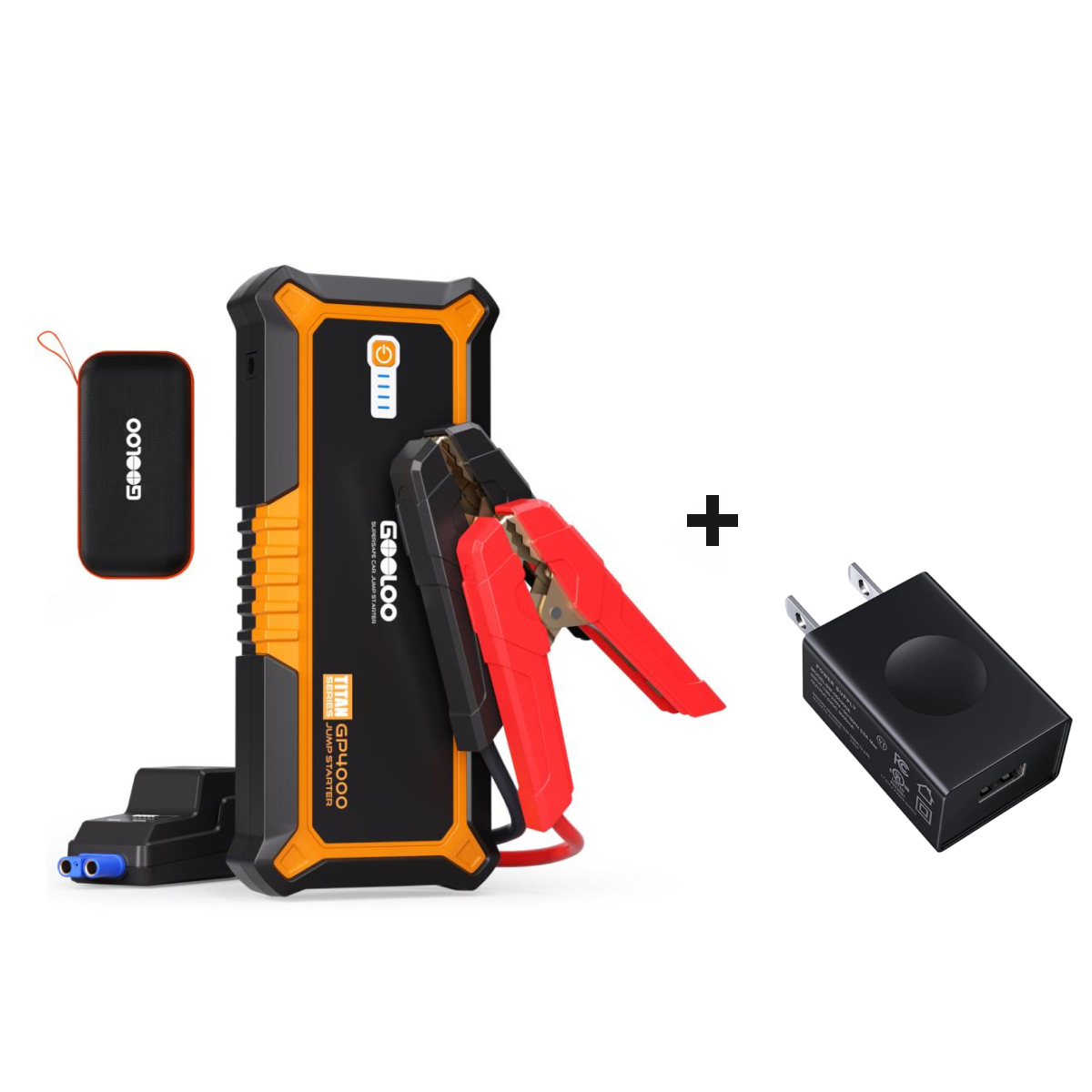 GOOLOO GP4000 Portable Jump Starter with 15W Wall Charger