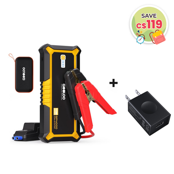 GOOLOO GP4000 Portable Jump Starter with 15W Wall Charger
