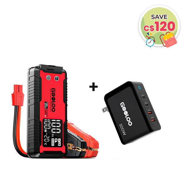 GOOLOO GT3000 Jump Starter with 100W Wall Charger