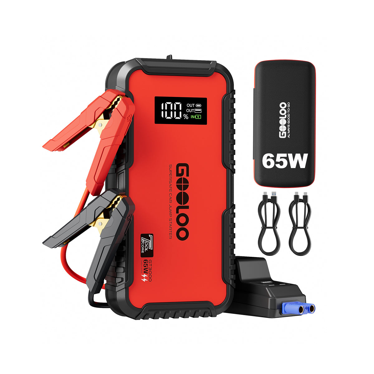 GOOLOO GT3000 Supersafe Jump Starter 3000A