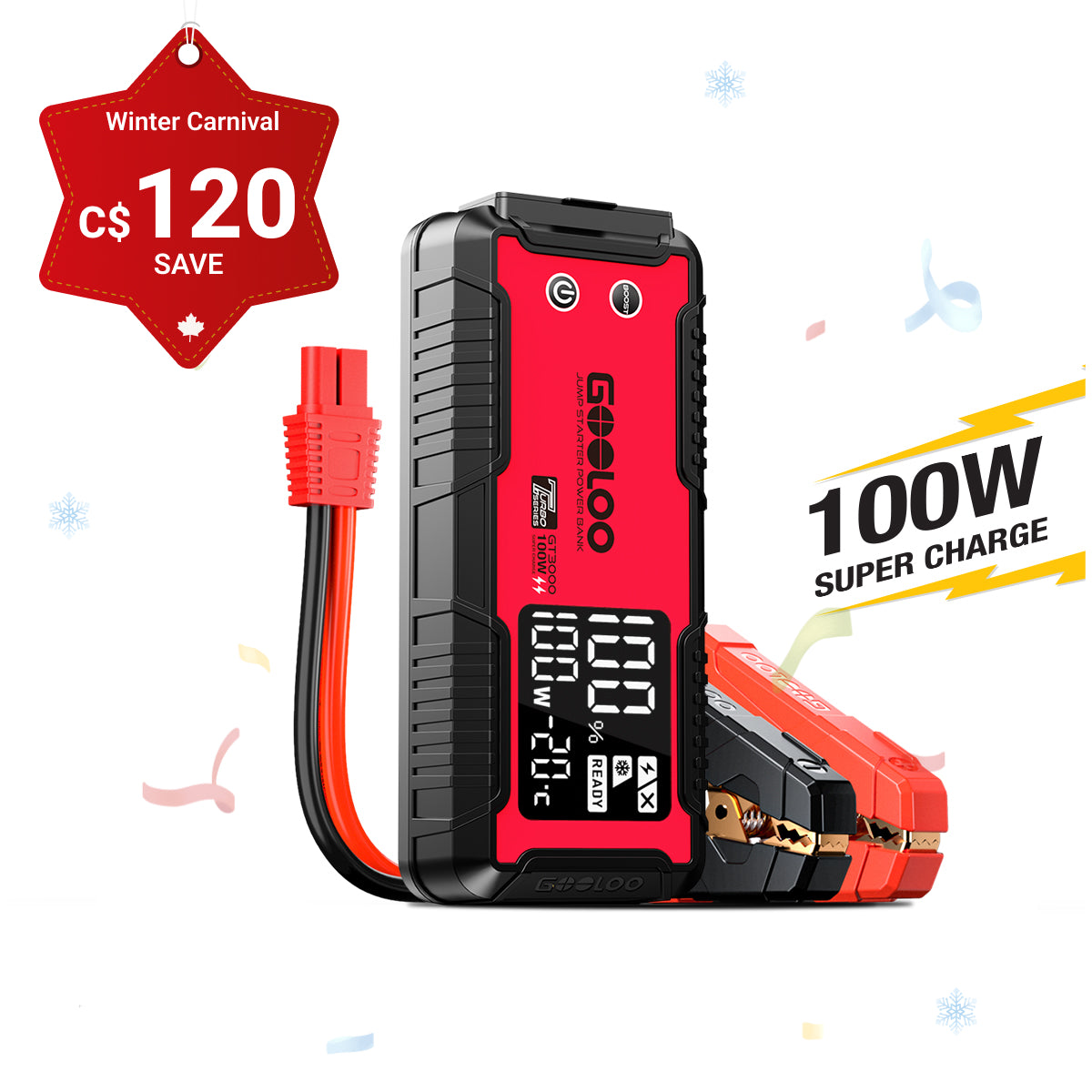 GOOLOO GT3000 Portable Jump Starter