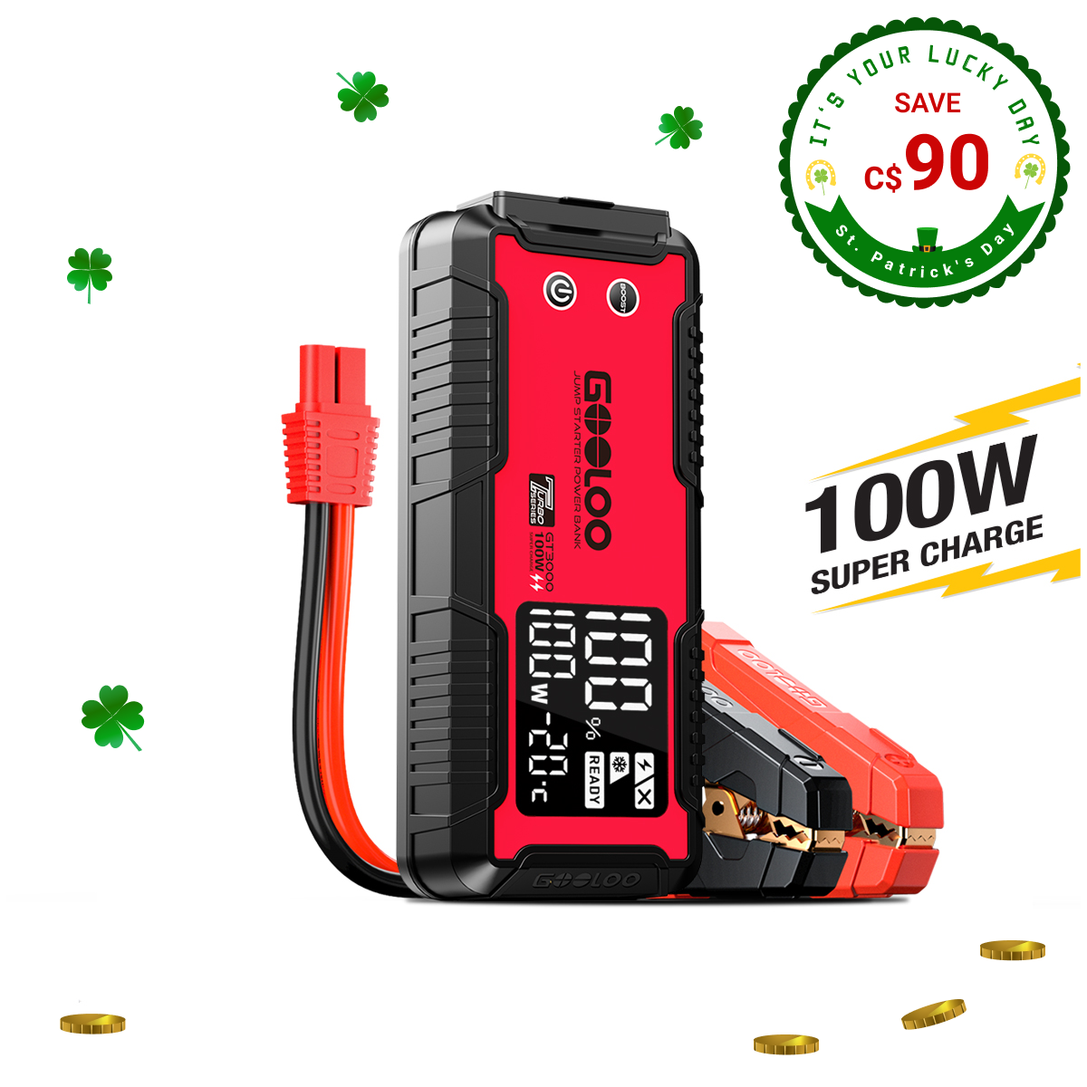 GOOLOO GT3000 Portable Jump Starter