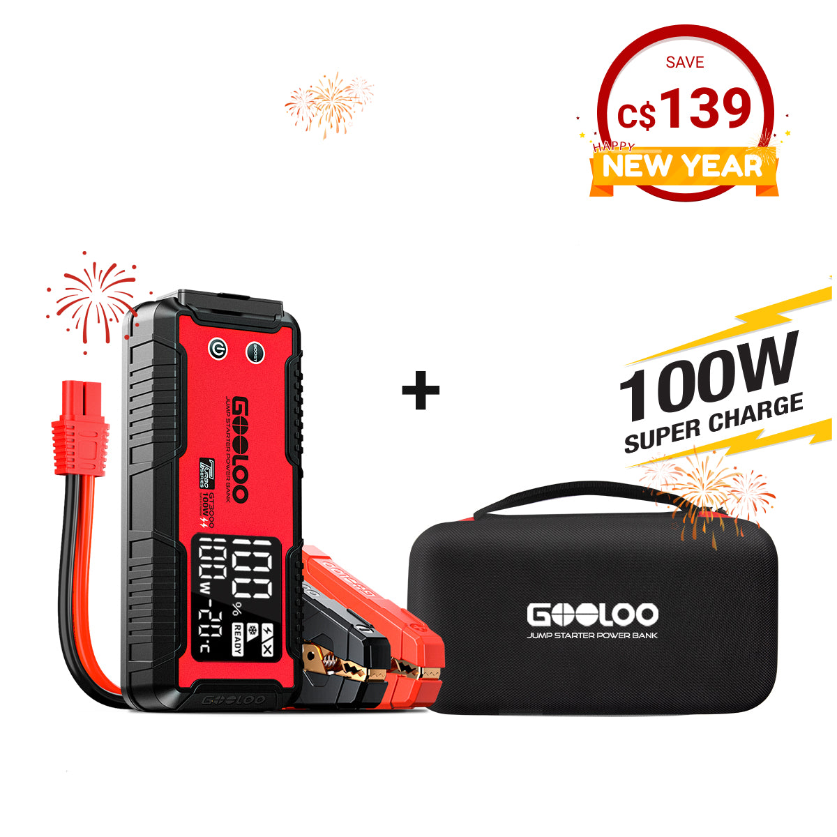 GOOLOO GT3000 Portable Jump Starter