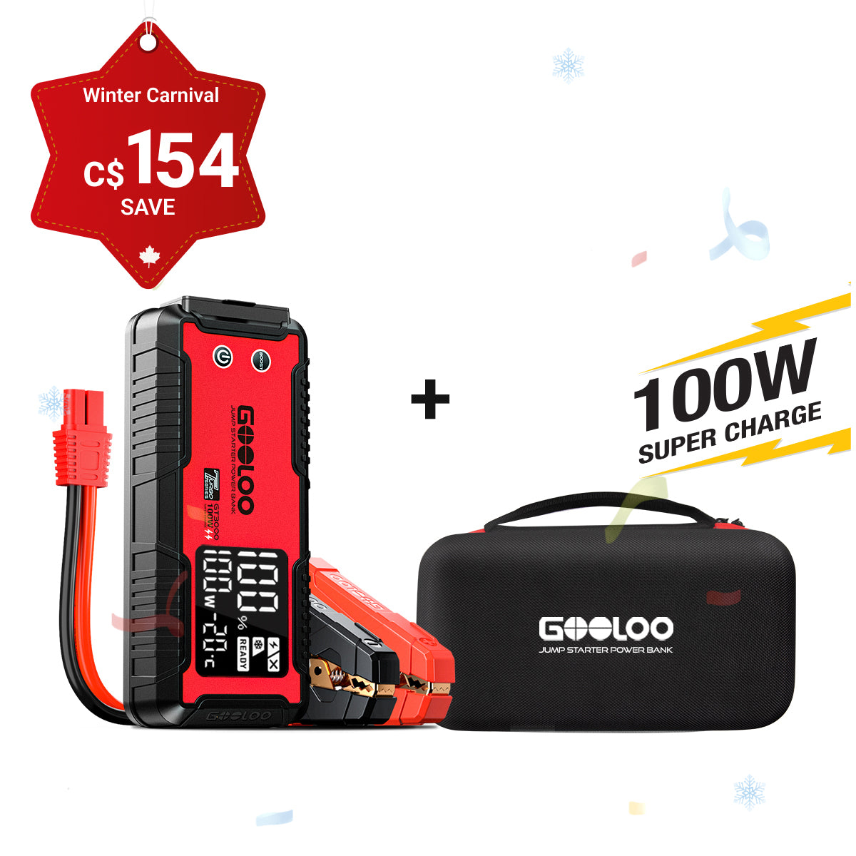 GOOLOO GT3000 Portable Jump Starter