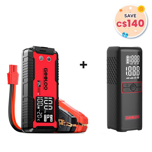 GOOLOO GT4000S Jump Starter with GT160 Tire Inflator