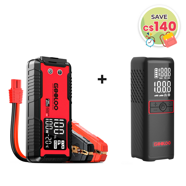 GOOLOO GT4000S Jump Starter with GT160 Tire Inflator