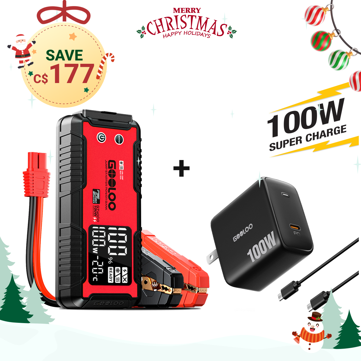 100W Two-Way Charging GT4000 Set