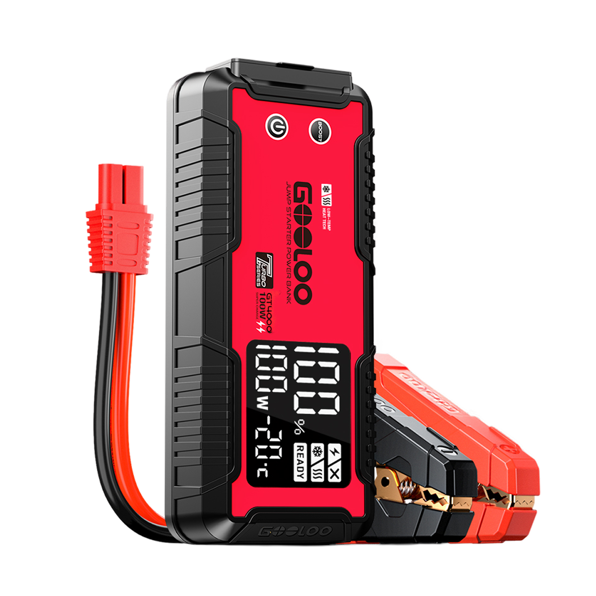 GOOLOO GT4000 Supersafe Jump Starter 4000A 100W Pre-heating Tech