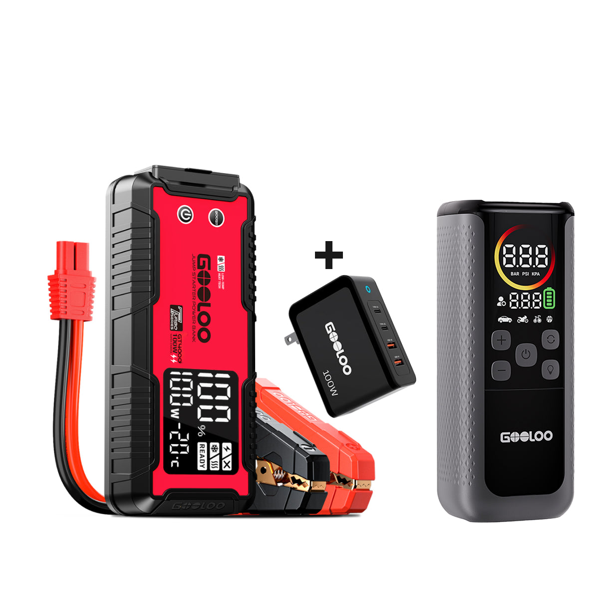 GOOLOO GT4000 Supersafe Jump Starter 4000A 100W Pre-heating Tech