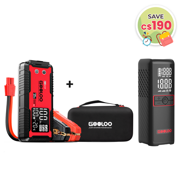 GOOLOO GT4000 Jump Starter+GT160 Tire Inflator+EVA Box