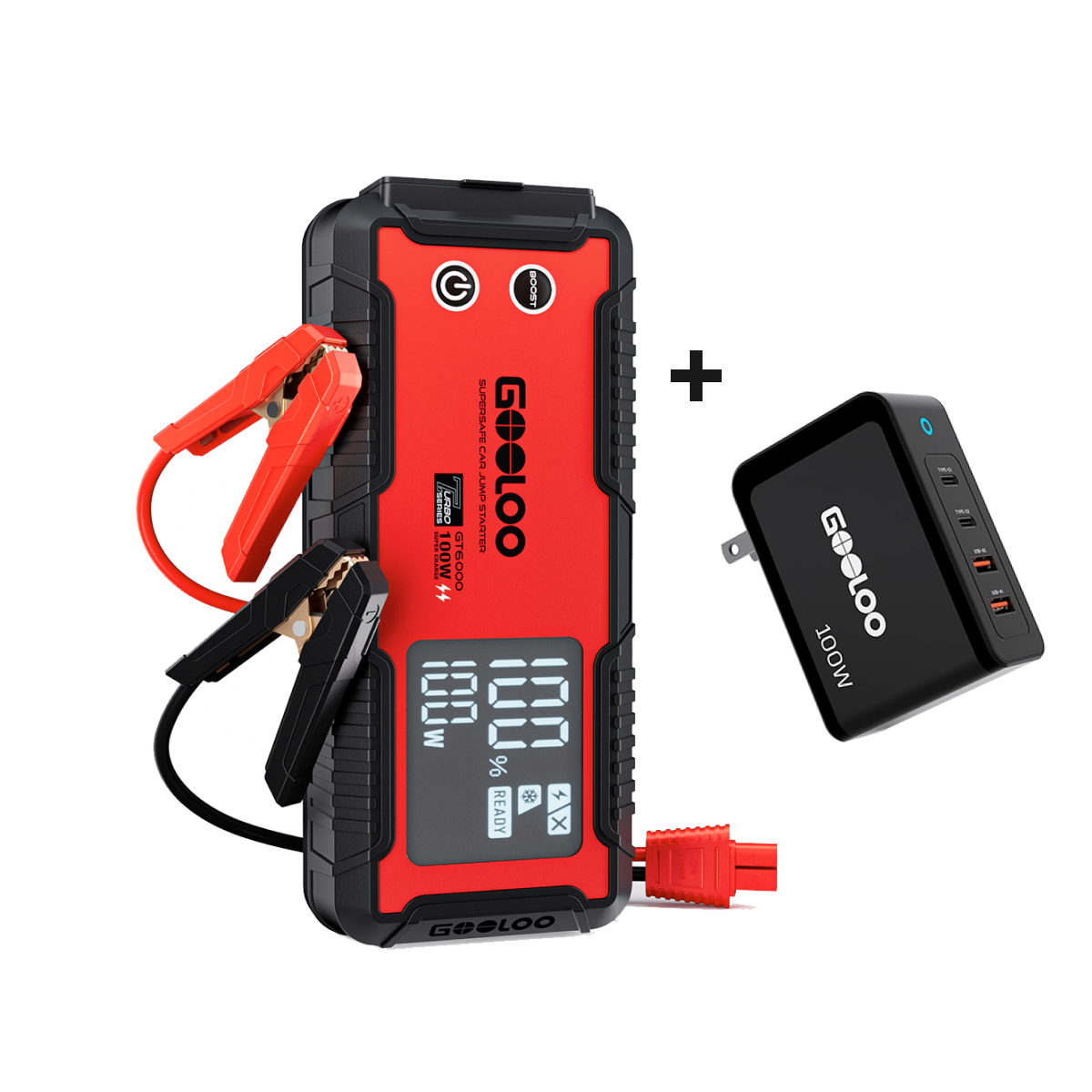 GOOLOO GT6000 Supersafe Jump Starter + 100W Fast Charger