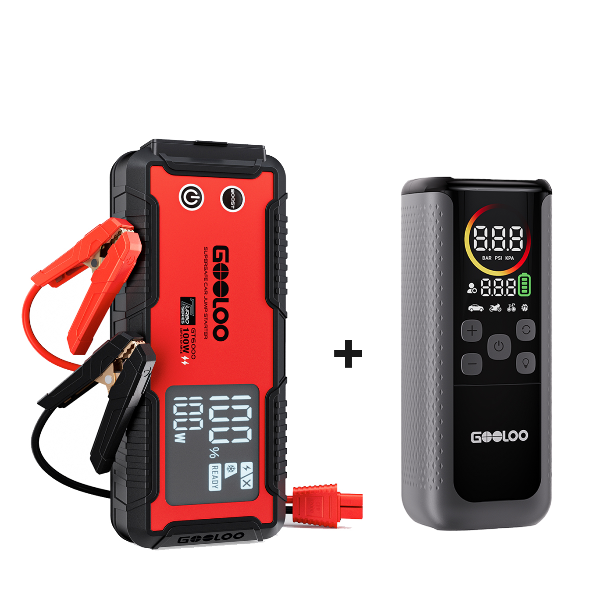 GOOLOO GT6000 Supersafe Jump Starter + GT160 DUAL Tire Inflator