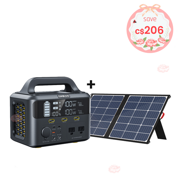 Générateur solaire GOOLOO GTX300W / 299,52Wh 100W