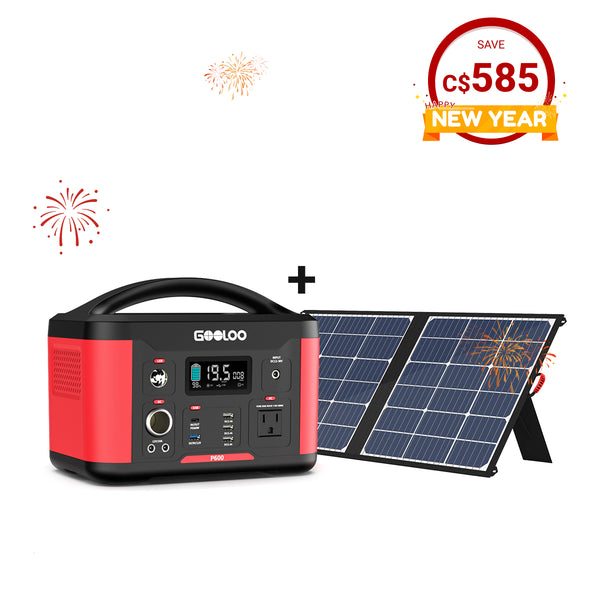 GOOLOO P600W / 626.4Wh 100W Solar Generator