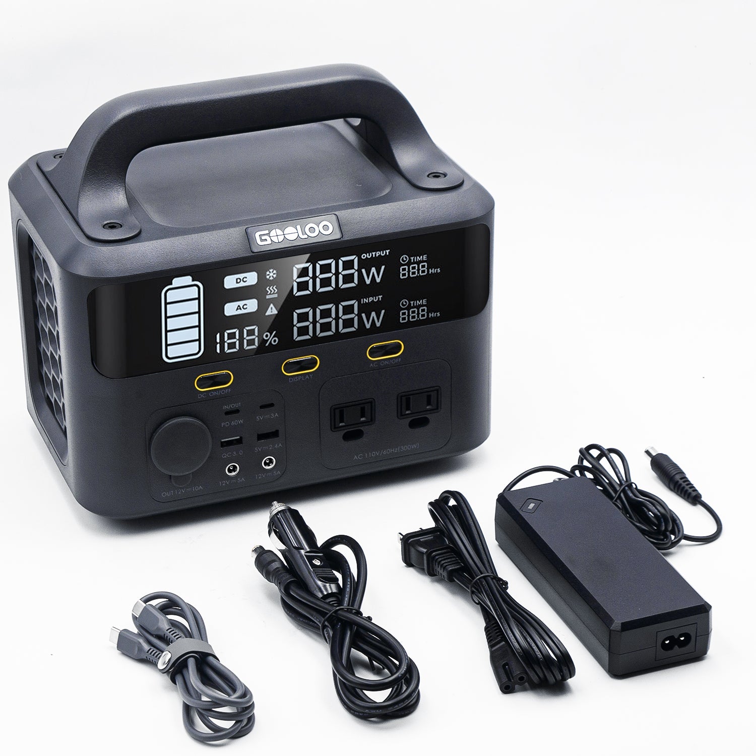 GOOLOO GTX300 with 100W Solar Panel