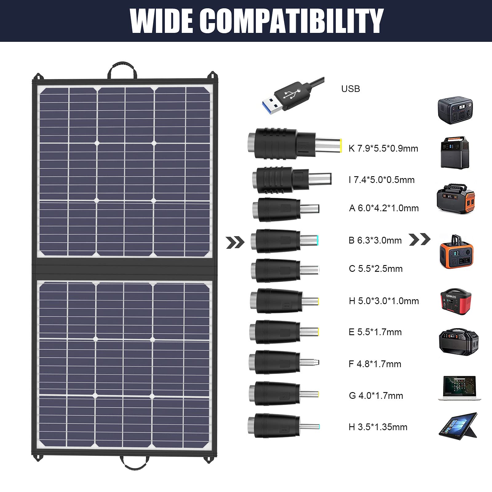 【Clearance Sale】GOOLOO 100W Foldable Solar Panel